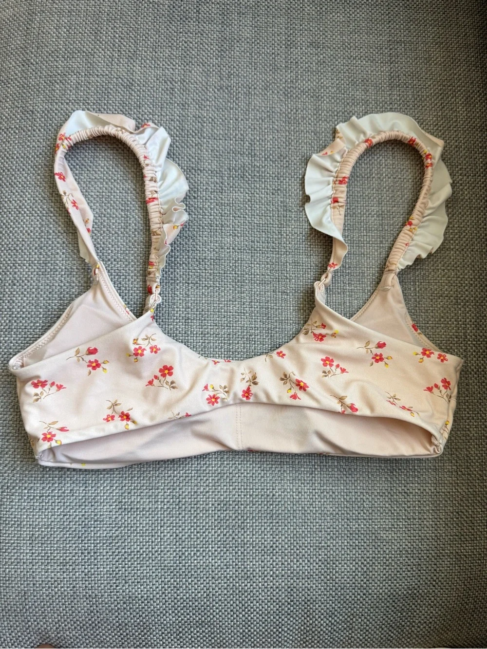 Small Aerie Printed Ruffle Scoop Bikini Two Piece Matching Set Dawn Swimsuit